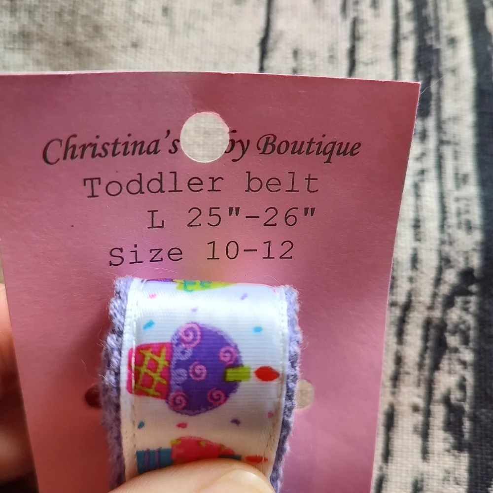 Cupcake toddler belt NWT